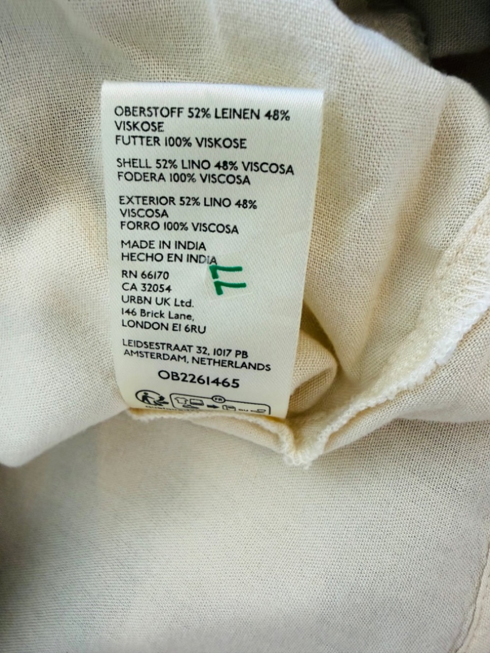 Anthropologie Maeve Mona Linen Blend Mini Shirtdress NWT Large - Picture 8 of 16